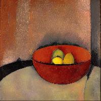 "Red Bowl with Fruit"