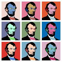 "9 Lincolns a la Andy Warhol"