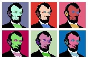"6 Lincolns a la Andy Warhol"